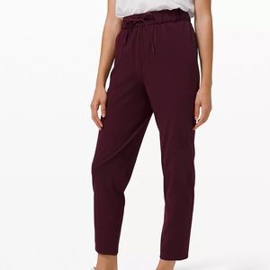 Lululemon On the Fly pants - maroon